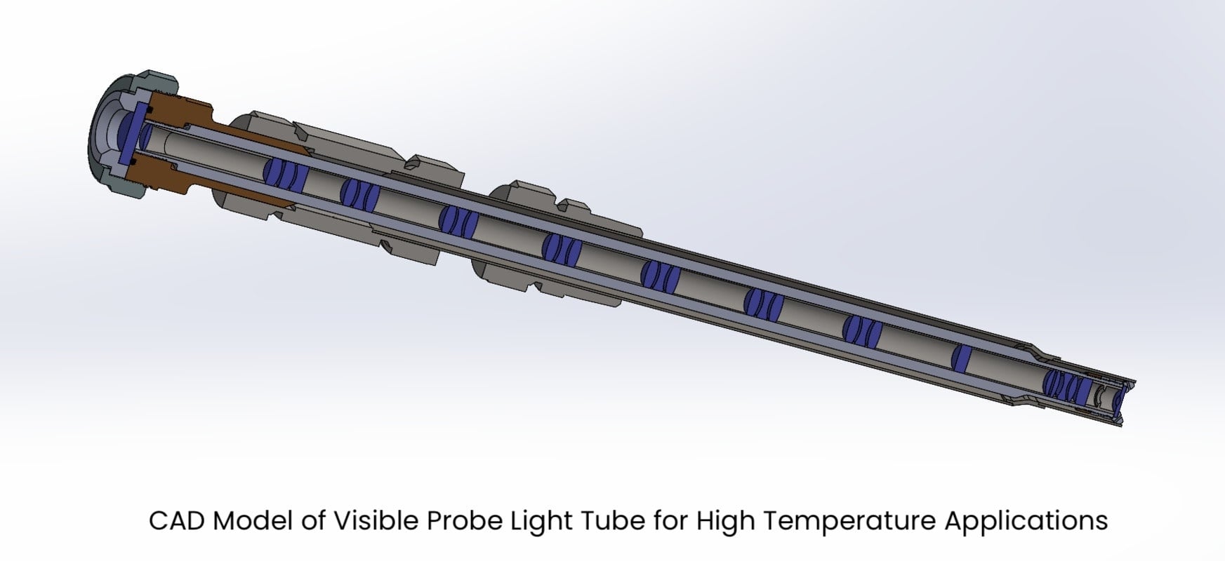 CAD Model of Visible Probe Light Tube for High Temperature Applications